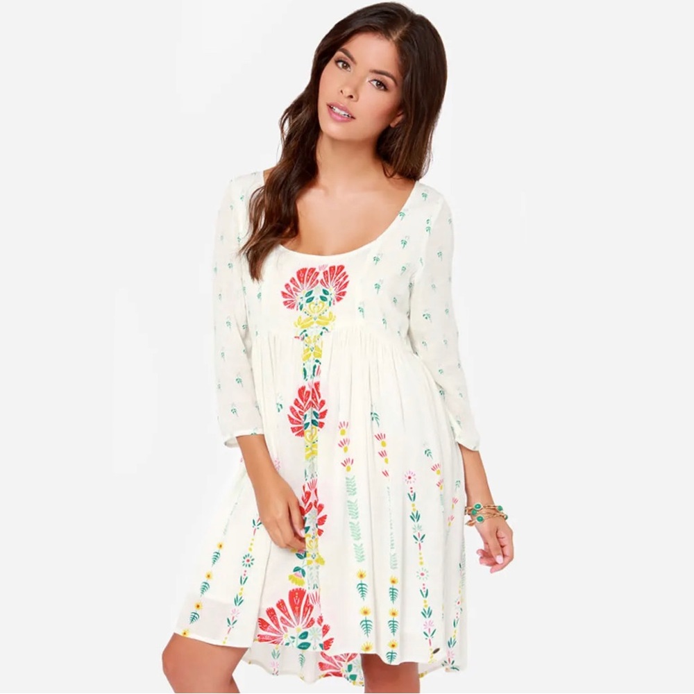 O'Neill Margaret Ivory Floral Print Dress